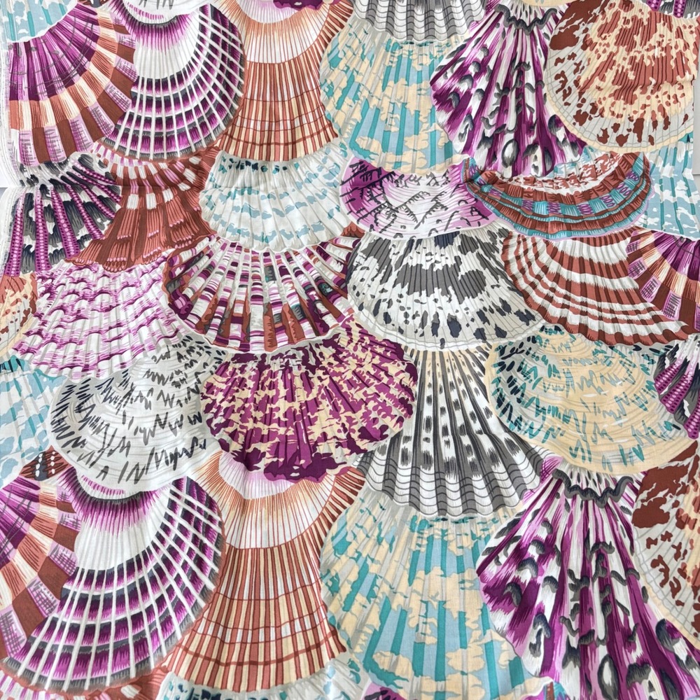 Philip Jacobs Rowan Shell Nautical Fabric Multicolor 2.5 Yards Coastal Decor